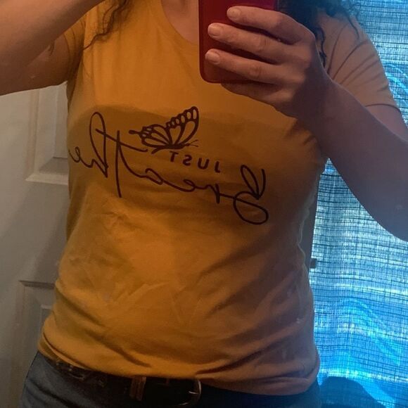 COPY - 🦋NWOT “Just Breathe” Custom shirt Large and Xl available fits true to sz - Picture 9 of 10